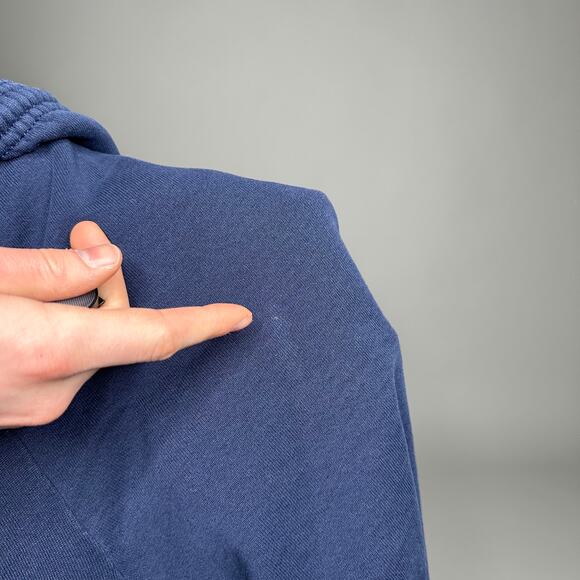 Vintage 90s Russell Sweatpants Mens L Navy Blue Cotton Joggers Elastic Cuffs - Picture 4 of 5